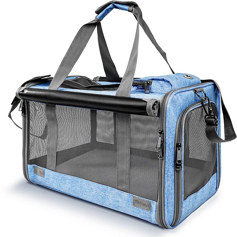 Cat Carrier Large Capacity Two Small Dogs And Cats, Breathable Foldable Handheld Pet Bag For Outdoor Use_voghion.com