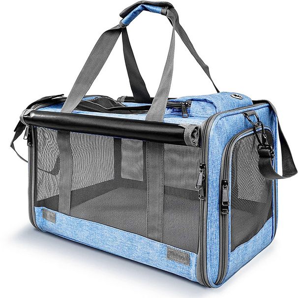 Cat Carrier Large Capacity Two Small Dogs And Cats, Breathable Foldable Handheld Pet Bag For Outdoor Use_voghion.com