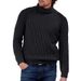 2024 Autumn Winter New High Collar Solid Color Long Sleeve Knitted Plus Size Sweater Men's Clothing_voghion.com