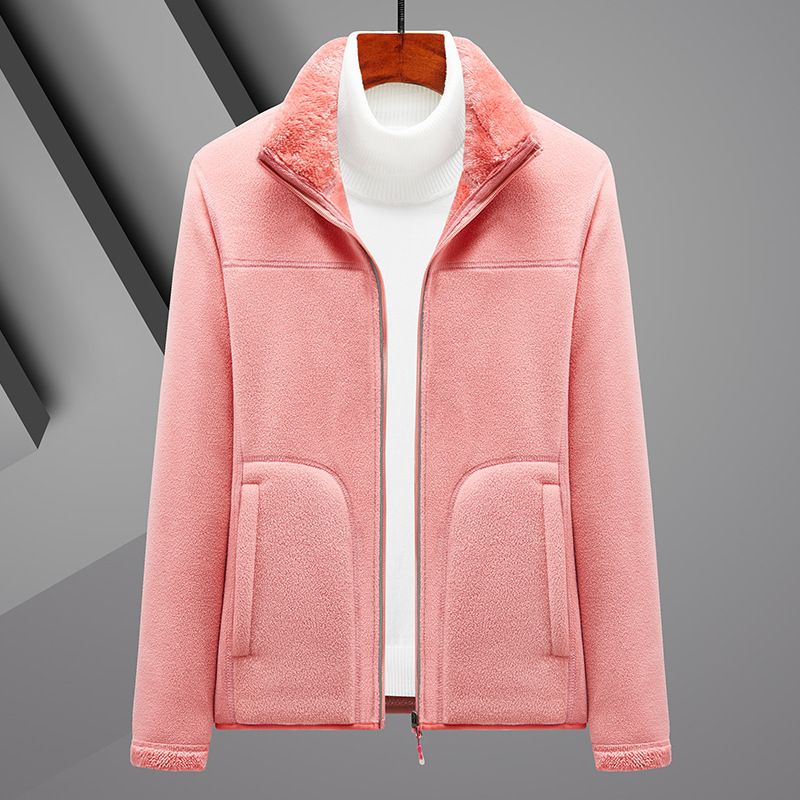 Erkek Giyim Çift Taraflı Polar Giysiler Erkek Polar Polar Şarj Giysileri İç Çanta Büyük Boy Kuzu Polar Kazak_voghion.com