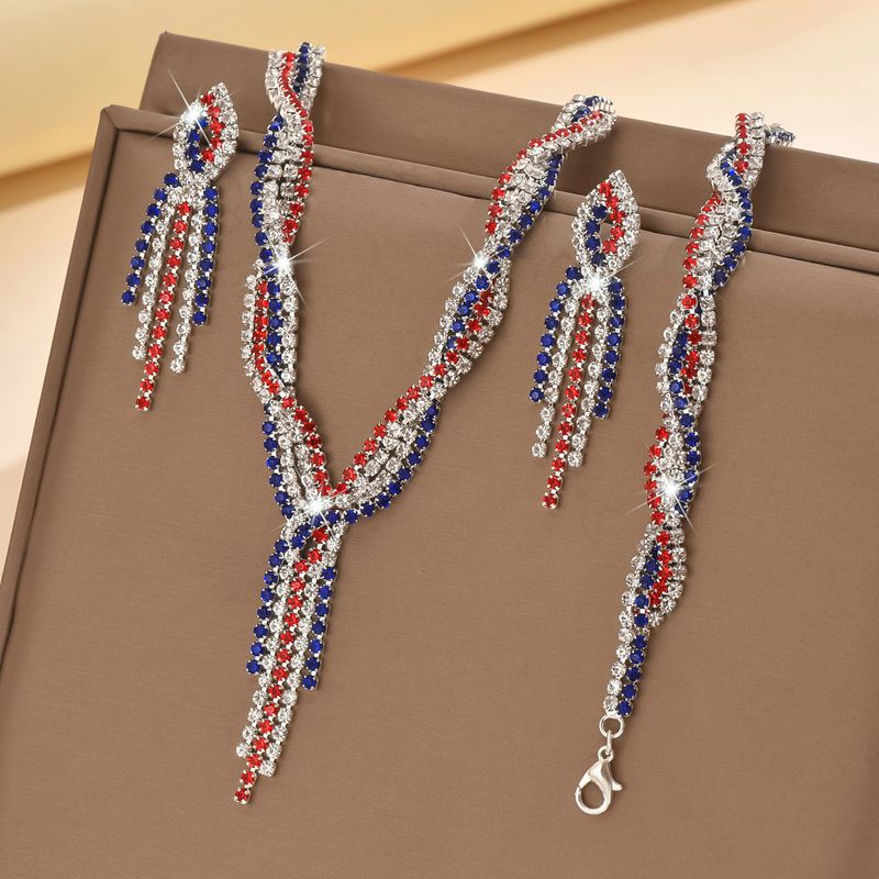 Set di gioielli da donna, alla moda e dal design semplice, multicolore, con collana, orecchini e bracciali con piccole nappe, elegante set di gioielli dal temperamento elegante._voghion.com