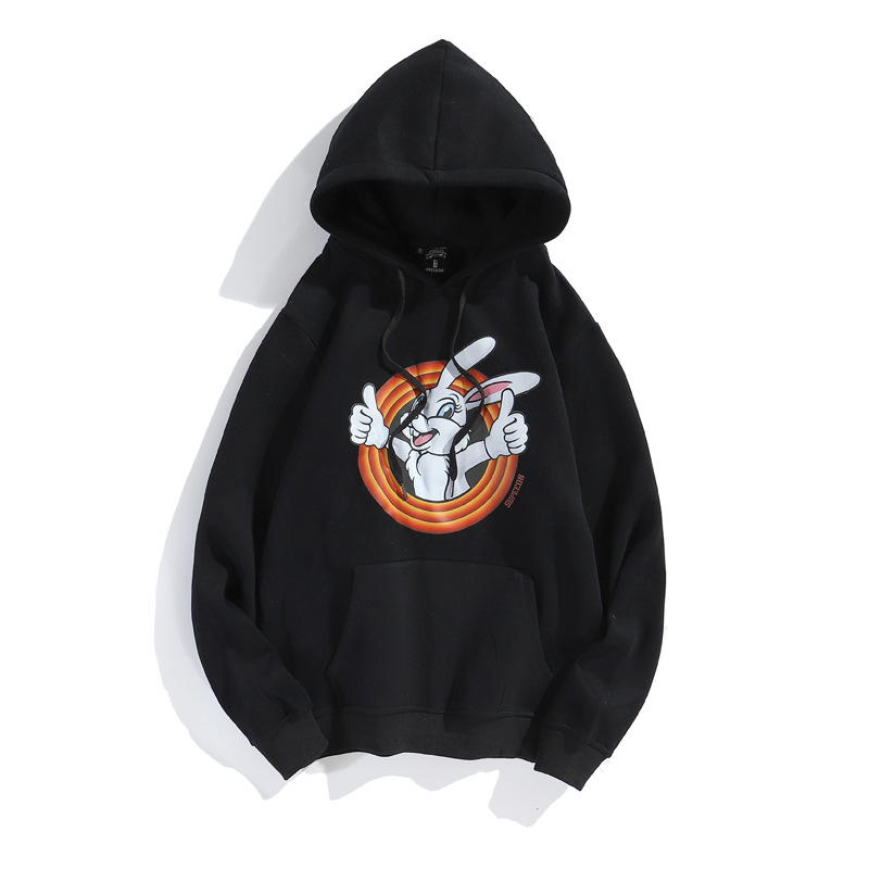 Frühling und Herbst Herren- und Damen-Kapuzenpullover, koreanischer Paarpullover, lockerer Kapuzenpullover, koreanischer Baumwoll-Fleecepullover_voghion.com