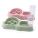 New Ali Fox Slow Feeder Integrated Double PP Dog Food Pet Water Feeding Cat Bowl_voghion.com