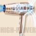 Professional Hair Dryer – 2000W AC Motor, Fast Drying With Blue Light & Negative Ion | 3 Heat/Speed Settings, Cool Shot, Overheat Protection_voghion.com