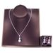 Bridal Wedding Earring Set Shining Zircon Noble Water Drop Necklace Jewelry Simple and Exquisite_voghion.com