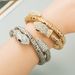 New Personality Exaggerated Punk Style Snake-Shaped Wrapped Alloy Bracelet With Rhinestones For Men And Women_voghion.com