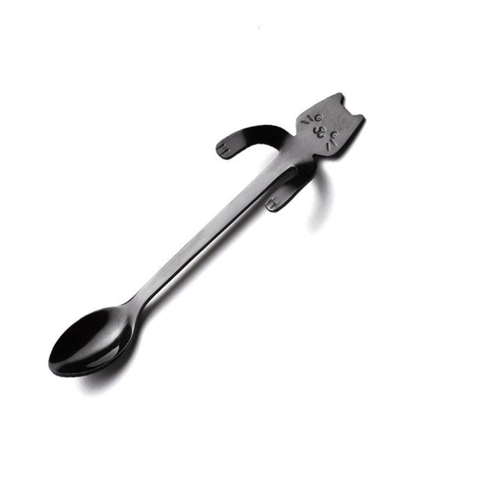 4 pezzi Mini cucchiaini da caffè in acciaio inossidabile a forma di gatto appeso a forma di tazza con manico lungo, cucchiaini da tè con manici a forma di gatto, cucchiaini da caffè e bevande_voghion.com
