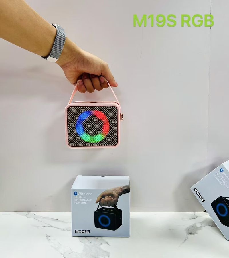Nowy M19RGB Light Portable Mini Bluetooth Handheld Home Computer Subwoofer Głośnik stacjonarny_voghion.com