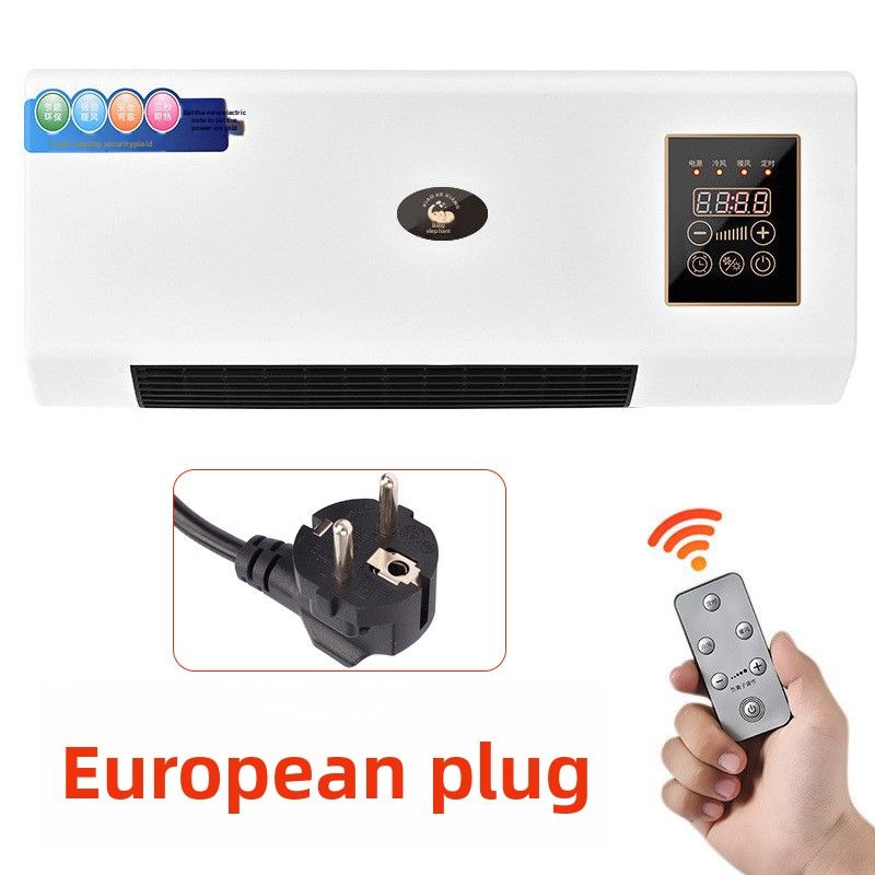 2-in-1 Mobile Air Conditioner Fan For Bathroom Home Bedroom Wall-mounted Electric Heater Warmer_voghion.com