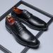 Frühlingsmodische Business-Schuhe aus Leder, kleine runde Zehenpartie, lässige Schnürschuhe im Retro-Derby-Stil für Herren, geeignet für Hochzeiten, 24268-M_voghion.com