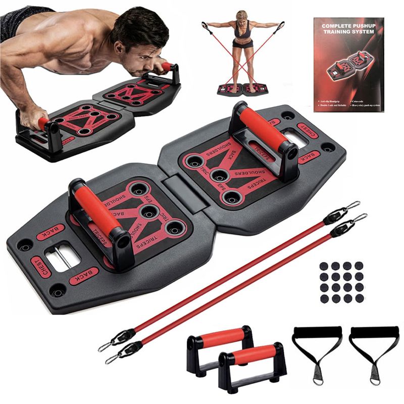 Planche de pompes pliable multifonction pour équipement de fitness portable à domicile, gilet pour muscles abdominaux, planche de pompes d'entraînement en ligne_voghion.com
