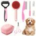 8-Piece Dog Brush Grooming Set With Nail Clippers And File Pet Cleaning Kit Flea Comb_voghion.com