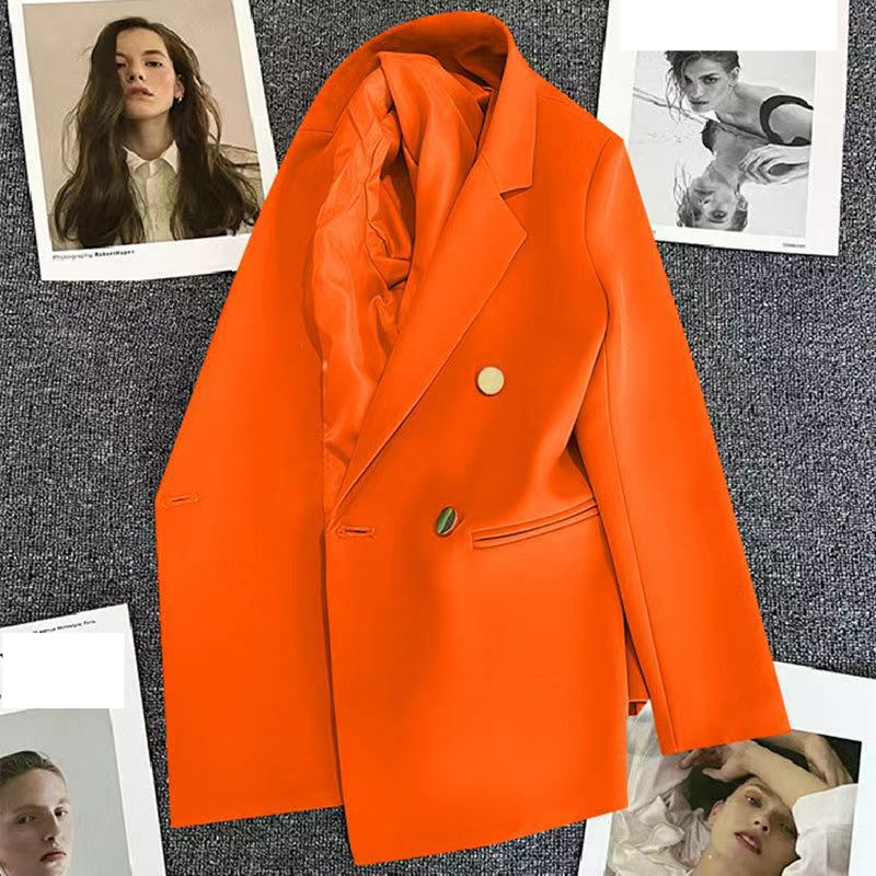 Women's Clothing suit jacket large size simple Korean style small suit drape silhouette spring and summer casual women's suit_voghion.com