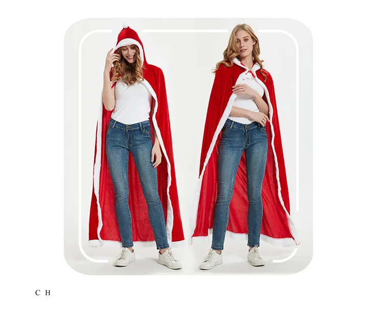 Christmas costumes adult Christmas cape cape Little Red Riding Hood Christmas cape children's party stage costumes_voghion.com