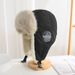 Cappello da pilota retrò autunno e inverno con fulmine in peluche, spesso e caldo, con protezione per le orecchie, per ciclismo e sci_voghion.com