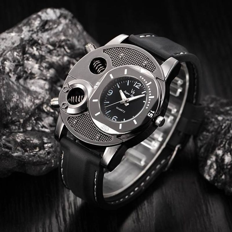 Men's Watches Leisure Sports Quartz Watch Fashion Silicone Watch Creative Design Of Large Dial Business_voghion.com