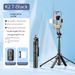 1.3M Bluetooth Selfie Stick With Quadpod Stand & Metal Frame, Universal Phone Holder For Live Streaming/Vlogging (13 Configurations)_voghion.com