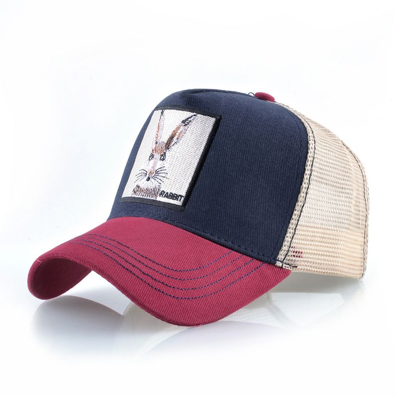 Animal Embroidered Baseball Net Cap Duck Cap Summer Men's And Women's Mesh Cap_voghion.com