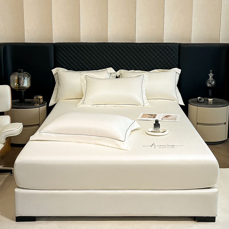 Protège-matelas antidérapant en coton biologique lavé brodé_voghion.com