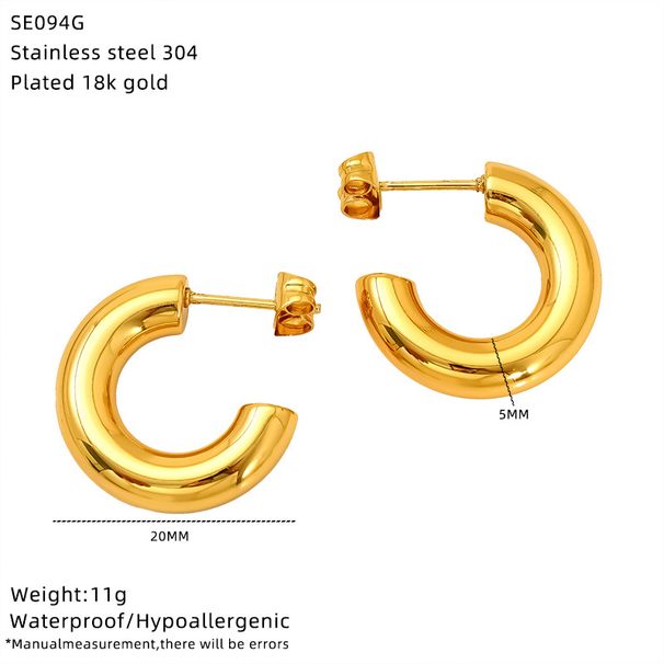 Orecchini Unisex Gioielli Moda Retro Leggero Lusso Moda Temperamento Nicchia Semplice Anello Irregolare Titanio Acciaio Orecchini_voghion.com