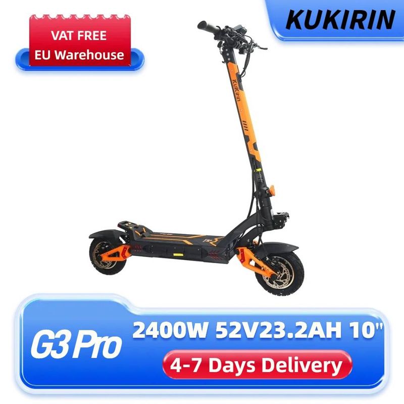 Elektrická koloběžka KuKirin G3 Pro 1200W*2 motory, terénní koloběžka, 10palcové pneumatiky, vyjímatelná baterie 52V 23,2Ah_voghion.com