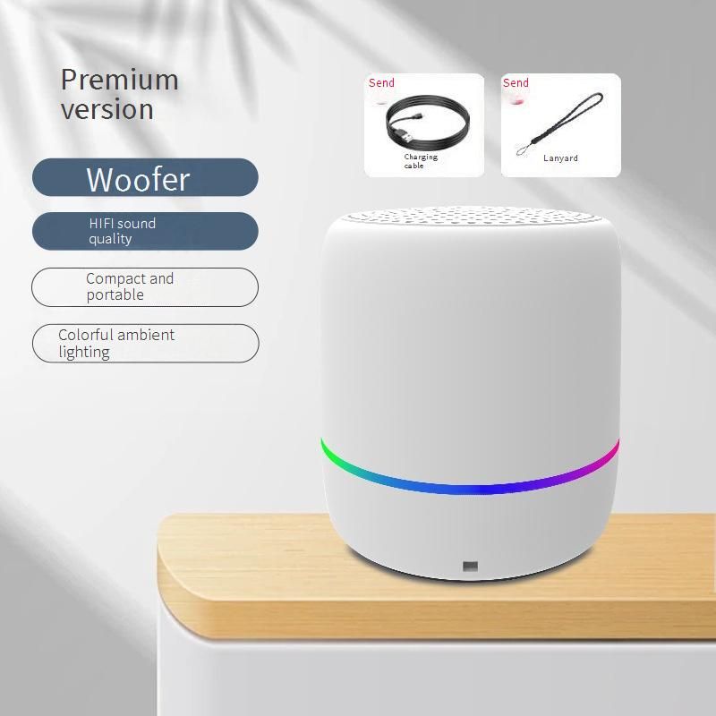 Portable Bluetooth Speaker With AI Voice Control - Mini Wireless Speaker With Deep Bass, Waterproof & Dustproof For Outdoor_voghion.com