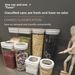 Airtight Food Storage Containers - Kitchen Pantry Organizers For Grains Snacks & Tea (Set Of 6 BPA-Free Plastic)_voghion.com