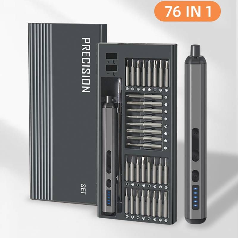 76-in-1 Precision Electric Screwdriver Set, One Machine For Gardening, Furniture, Electronics And Other Multi-scenario Tasks._voghion.com