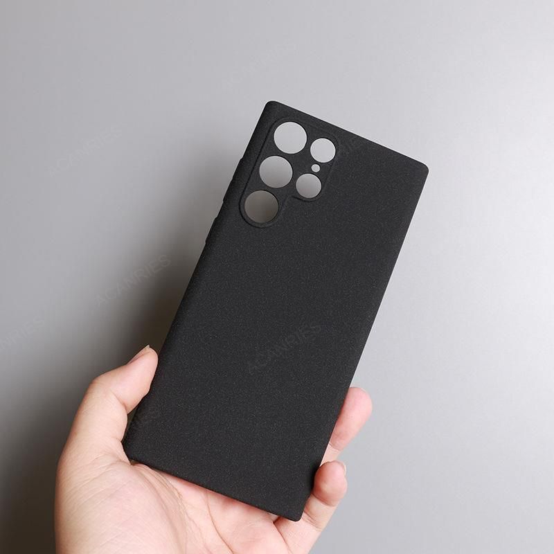 Sandstein Slim Matte Handyhülle für Samsung Galaxy S22 S21 S20 Ultra FE Plus S 22 21 20 5G 2022 S21FE S20FE Weiche Rückseite_voghion.com