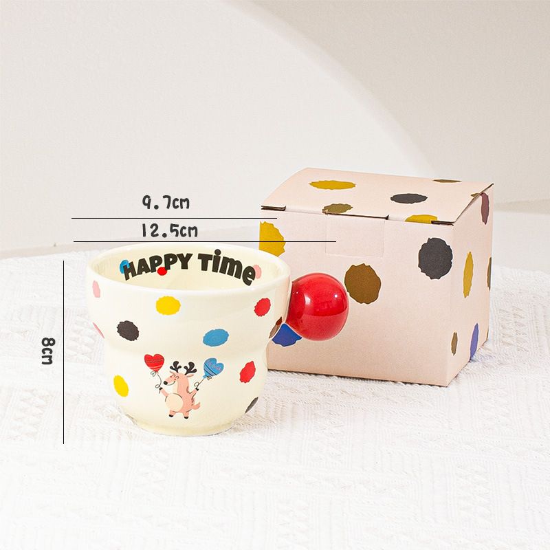 Handheld Coffee Cup, Ceramic Mug For Women With High Looks And Handle, Water Cup For Home Use, Especially Beautiful Latte Cup_voghion.com