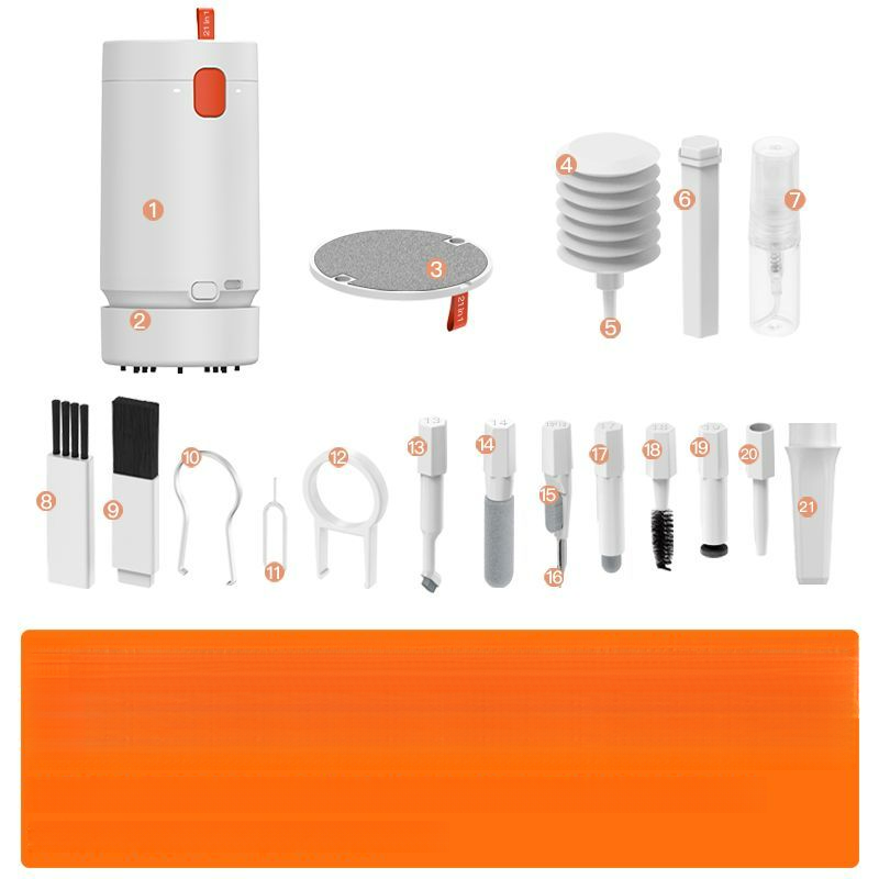 Brosse pour clavier, aspirateur électrique, outil de nettoyage multifonction, dépoussiérage d'ordinateur, kit d'espacement pour ordinateur portable_voghion.com