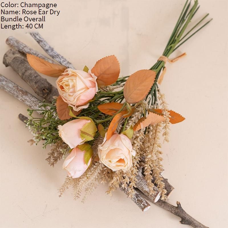 Festive & Party Supplies Artificial Flower Roasted Rose Dried Flower Artificial Flower Wedding INS Style Home Decoration_voghion.com