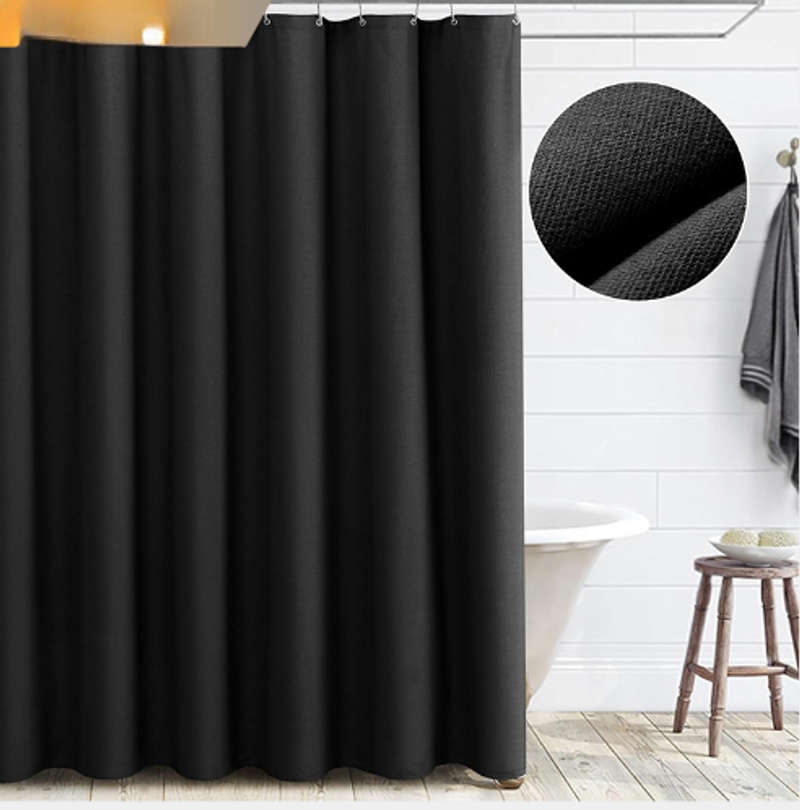 Home Furniture Supply Of Thickened Polyester Cotton 170GSM Plain Waterproof And Mildew Proof Shower Curtain For Hotel Household Bathroom Shower_voghion.com