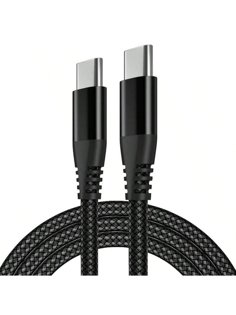 Szybki 60 W kabel USB-C do USB-C pleciony - 3,3 stopy/6,6 stopy Uniwersalny kabel do synchronizacji danych Kabel USB Szybki kabel do ładowania telefonów z systemem Android Laptopy Braid_voghion.com