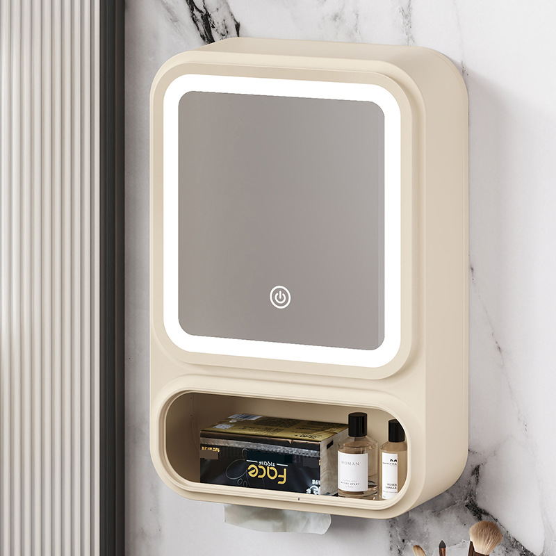 Wall Mounted Makeup Mirror LED Light Dressing Table With Light Folding Beauty Net Red HD New Wedding Gift_voghion.com