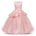 Mère et enfants vêtements pour enfants été européen et américain nouvelle robe de mariée rose robe pour enfants fille longue robe de princesse_voghion.com