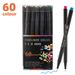 60 Colors Fine Line Drawing Pens Set - 0.4mm Quick-Dry Waterproof Sketch Markers For Artists, Students, DIY & Illustration (Multicolor)_voghion.com