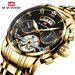 stainless steel flywheel non-automatic multi-function mechanical watch fashion luminous waterproof watch male_voghion.com