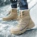 Brand Warm Plush Snow Boots High Top Waterproof Men's Boots Winter Desert Boots Outdoor Anti-Slip Ankle Boots Combat Army Boots_voghion.com
