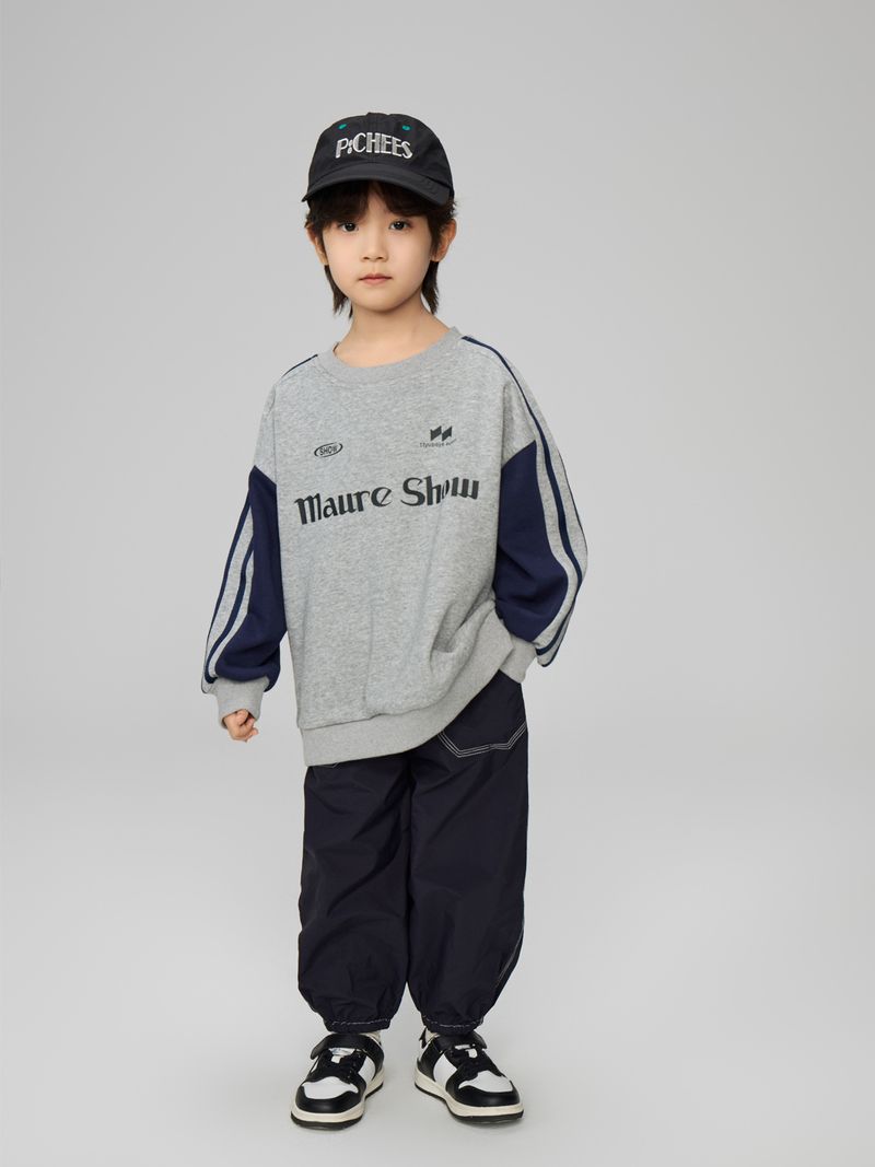 Kid's Clothing Sports Style Loose Tops For Boys, Medium And Large Children's Letter Printed Round Neck Sweater, Versatile_voghion.com