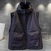 Men's Korean Style Hooded Vest Jacket – Lightweight Zipper Outerwear For Spring & Autumn_voghion.com