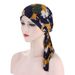 new curved flower cloth two-tail flower headscarf simple headscarf cap chemotherapy cap_voghion.com