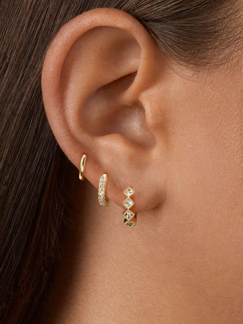 Orecchini pendenti in vero oro, ottone galvanizzato, stile alla moda e versatile, zircone e diamante_voghion.com