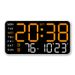 Frameless Electronic Multifunctional And Stand Dual-use Simple Digital Display Living Room Wall Clock 6659_voghion.com