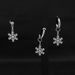 Σκουλαρίκια από τιτάνιο και ατσάλι Snowflake, σκουλαρίκια, γυναικεία σκουλαρίκια, τάση ιδιοσυγκρασίας, απλά, μόδα, σκουλαρίκια ins_voghion.com