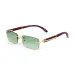 designer sunglasses Eyeglasses frames wood temples with Metal Frameless Full Rim Semi Rimless rectangular shape for men_voghion.com