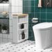 Mobiletto portaoggetti con ruote Kleankin, bianco, sottile, per bagno_voghion.com