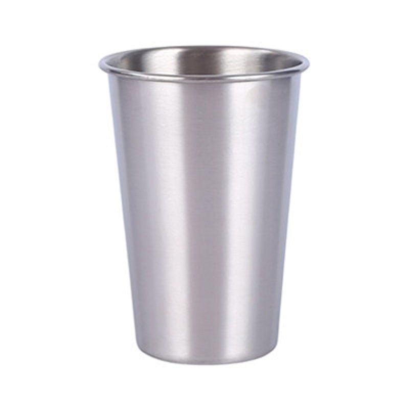 QFV50704555550<== Single Layer Rolled Edge 304 Stainless Steel Beer Outdoor Camping Large Capacity Cold Drink Portable Simple Handy Water_voghion.com