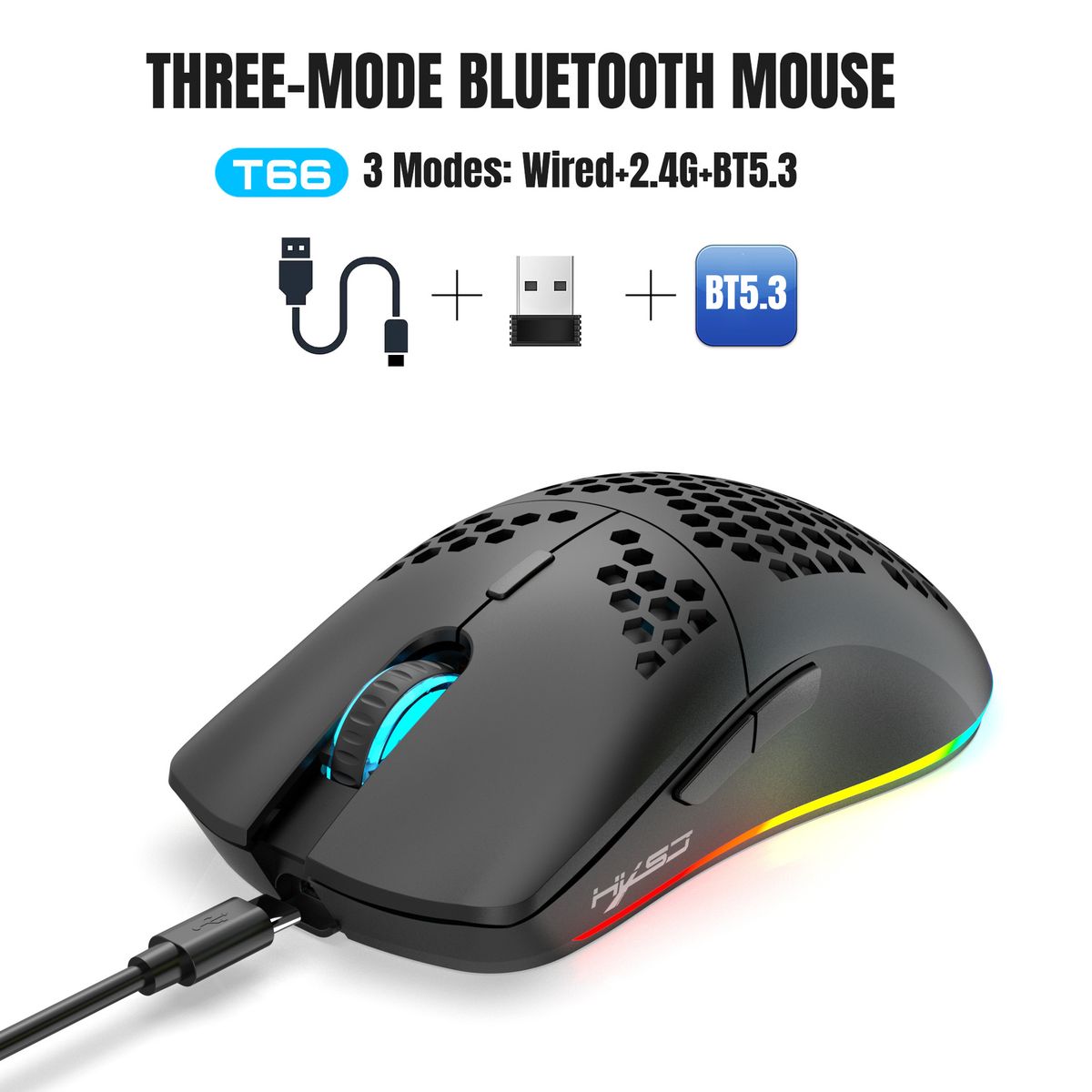 New the third mock examination wireless 2.4G/wired/BT5.3 hole 3600dpi charging game mouse_voghion.com