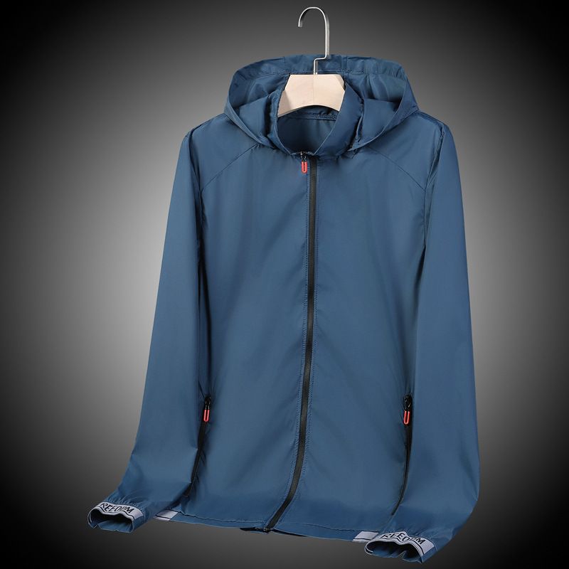 Sun protection clothing men's jacket summer thin breathable loose ice silk outdoor skin clothing men's jacket casual new top_voghion.com